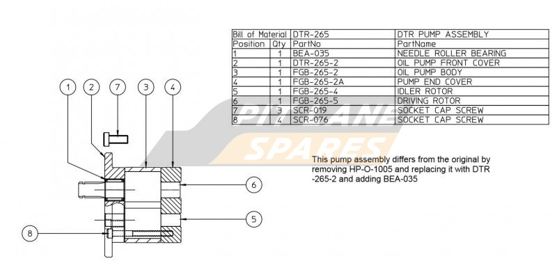 ALTERNATIVE OIL PUMP ASSY Diagram